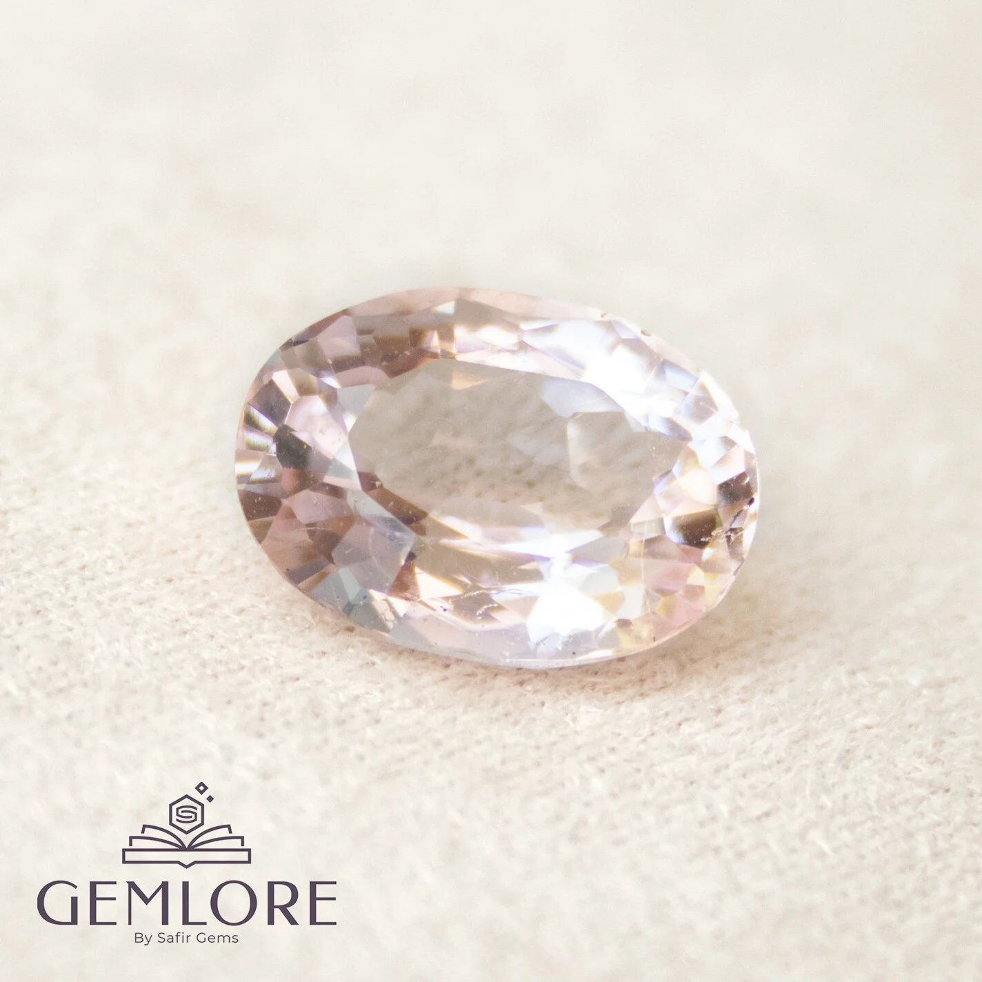 Peach Brazilian Morganite 5.8ct Gemlore PH by Safir Gems